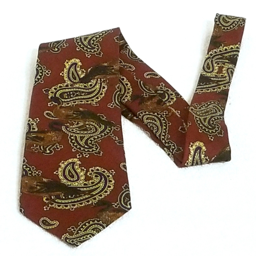 Jos A Bank Executive Collection Silk Paisley Tie - Picture 4 of 5